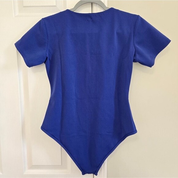 PrettyLittleThing Colbalt Scuba Zip-Up One-Piece Swimsuit Bodysuit Medium - Picture 4 of 10